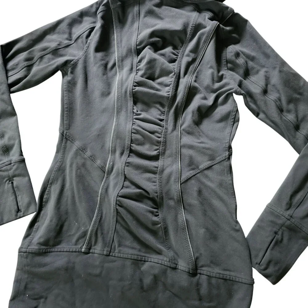 Athleta Women's Athletic Zip Hoodie Jacket Black Hooded size XS - Picture 3 of 13